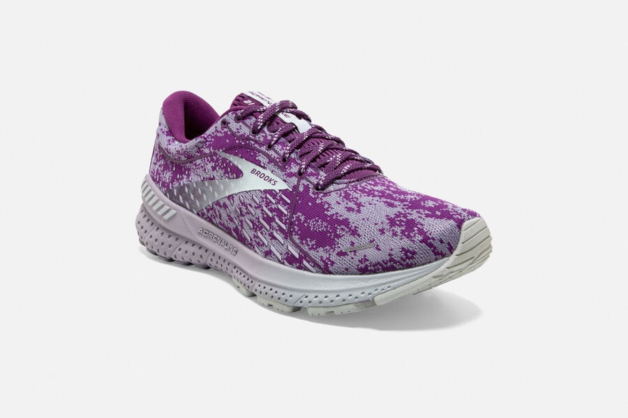 Adrenaline GTS 21 Road Brooks Running Shoes NZ Womens - Purple/Silver - OIYHXN-956